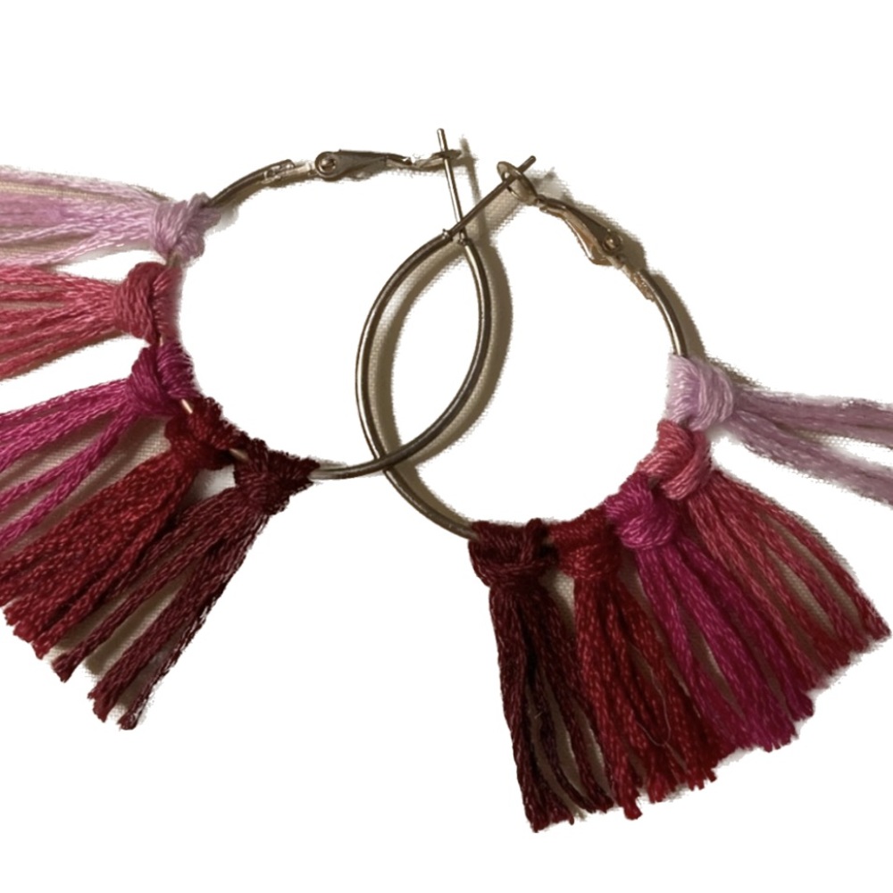 🛑SOLD🛑 HANDMADE} Fringe earrings
